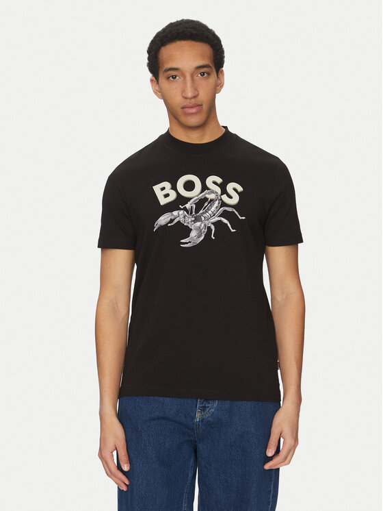 Снимка на BOSS Тишърт Te_Bossfish 50539196 Черен Regular Fit