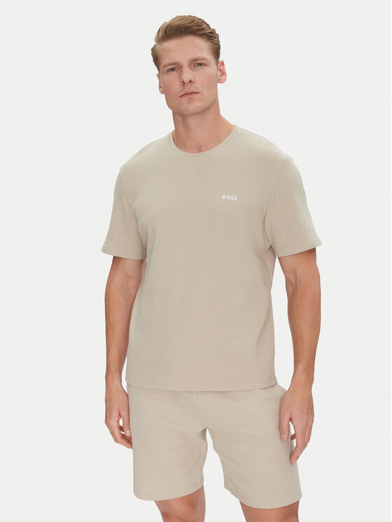Снимка на BOSS Тишърт Waffle 50535891 Бежов Regular Fit