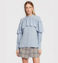 Снимка на Bruuns Bazaar Риза Camilla Aeva BBW3173 Светлосиньо Regular Fit