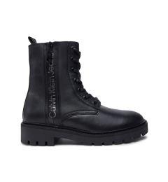 Снимка на Calvin Klein Jeans Боти Combat Mid Laceup Zip Wn YW0YW01035 Черен