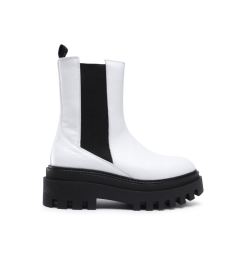 Снимка на Calvin Klein Jeans Боти тип челси Flatform Chelsea Boot YW0YW00850 Бял