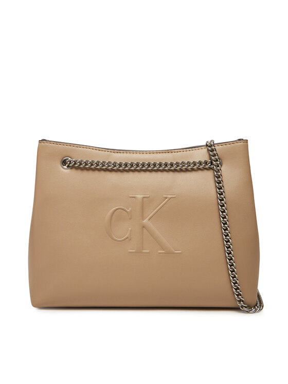 Снимка на Calvin Klein Jeans Дамска чанта Sculpted Chain Shoulder Bag LV04K3163G Бежов