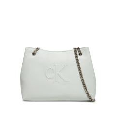 Снимка на Calvin Klein Jeans Дамска чанта Sculpted Chain Shoulder Bag LV04K3163G Сив