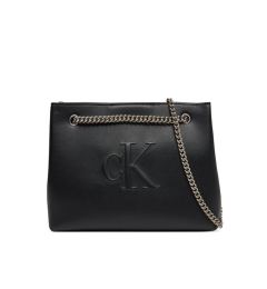 Снимка на Calvin Klein Jeans Дамска чанта Sculpted Chain Shoulder Bag LV04K3163G Черен