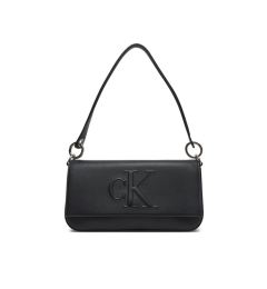 Снимка на Calvin Klein Jeans Дамска чанта Sculpted Flap Shoulder Pouch LV04K3148G Черен