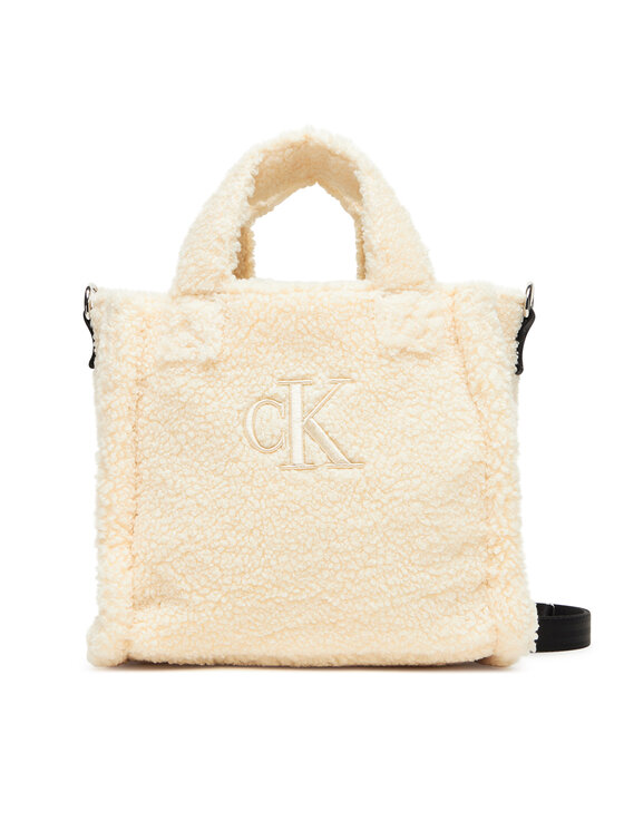 Снимка на Calvin Klein Jeans Дамска чанта Teddy Tote Bag IU0IU00355 Екрю