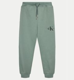 Снимка на Calvin Klein Jeans Долнище анцуг Monogram Logo IU0IU00285 D Зелен Regular Fit