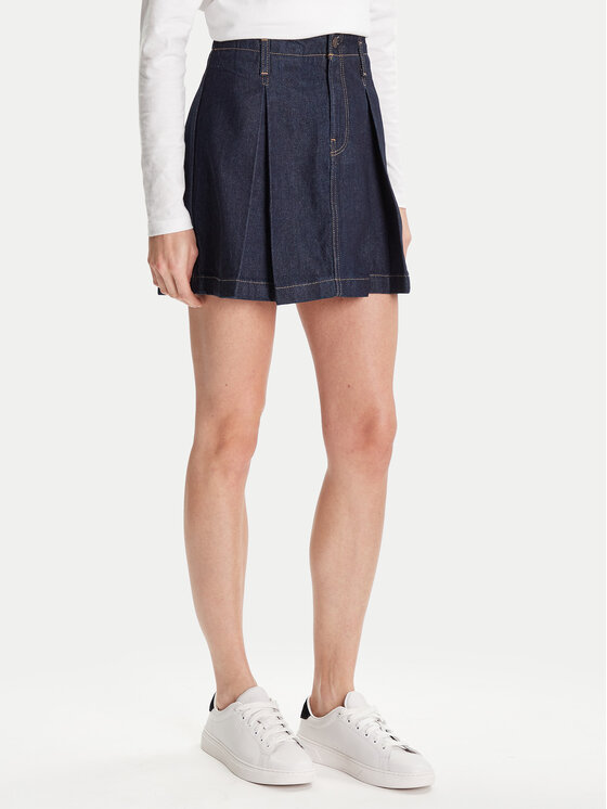 Снимка на Calvin Klein Jeans Дънкова пола LV047C717G Тъмносин Regular Fit