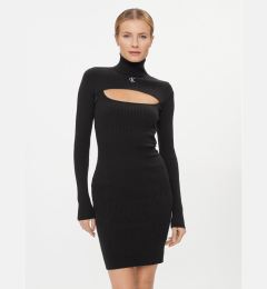 Снимка на Calvin Klein Jeans Плетена рокля 2 In 1 Tight Ls Sweater Dress J20J222515 Черен Slim Fit