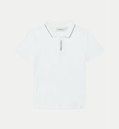 Снимка на Calvin Klein Jeans Тениска с яка и копчета Embro Logo IB0IB02370 Бял Regular Fit