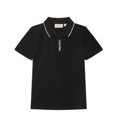 Снимка на Calvin Klein Jeans Тениска с яка и копчета Embro Logo IB0IB02542 D Черен Regular Fit