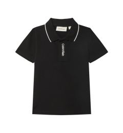 Снимка на Calvin Klein Jeans Тениска с яка и копчета Embro Logo IB0IB02542 M Черен Regular Fit