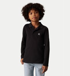 Снимка на Calvin Klein Jeans Тениска с яка и копчета Essential IB0IB02421 M Черен Regular Fit
