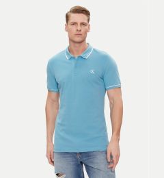 Снимка на Calvin Klein Jeans Тениска с яка и копчета J30J315603 Син Slim Fit