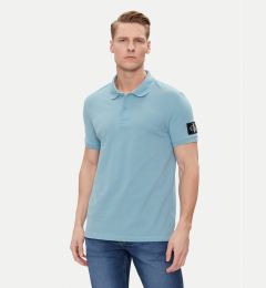 Снимка на Calvin Klein Jeans Тениска с яка и копчета J30J323394 Син Regular Fit