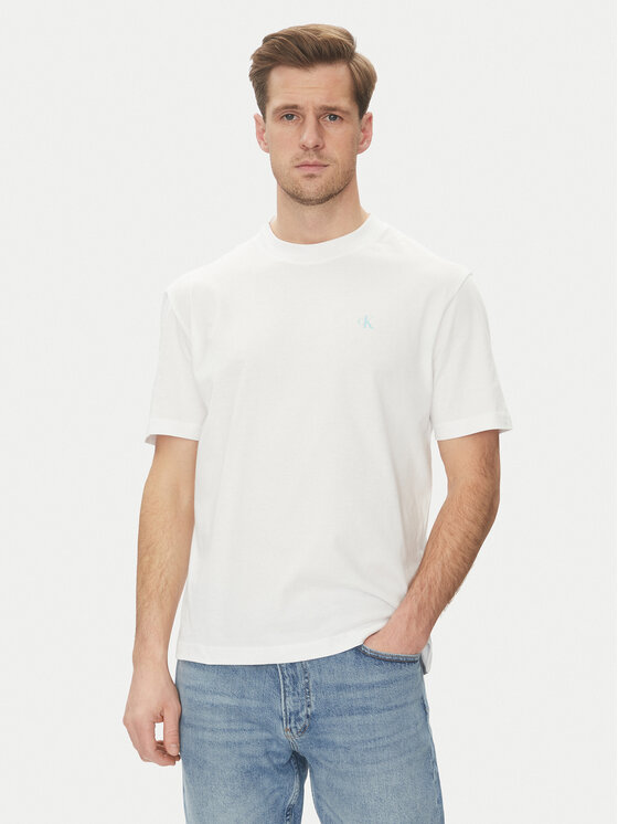 Снимка на Calvin Klein Jeans Тишърт Painted J30J327523 Бял Regular Fit