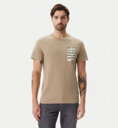 Снимка на Calvin Klein Jeans Тишърт Serif Box Graphic J30J327474 Бежов Regular Fit