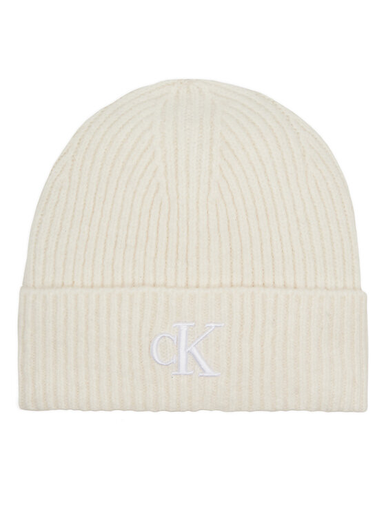 Снимка на Calvin Klein Jeans Шапка Thick Embroidery Beanie K60K612321 Екрю
