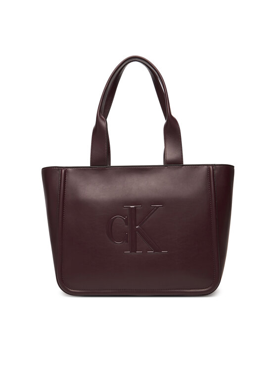 Снимка на Calvin Klein Дамска чанта Bold Ck Medium Tote LV04F3218G Бордо
