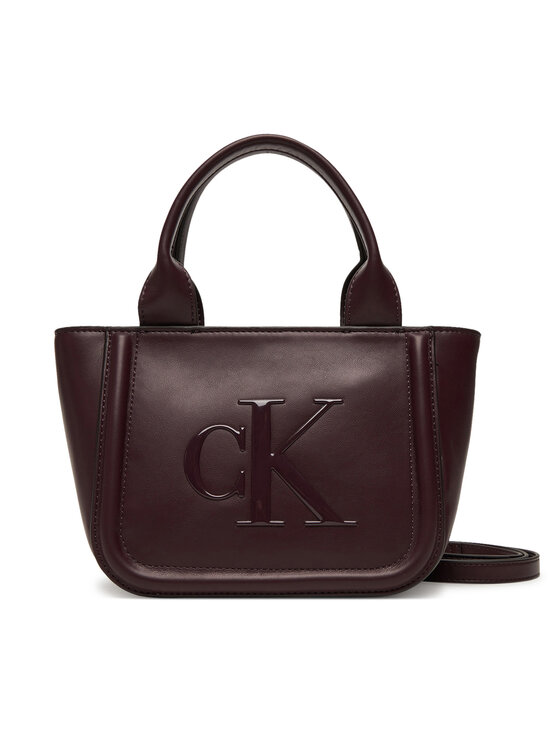 Снимка на Calvin Klein Дамска чанта Bold Ck Small Tote With Strap LV04F3219G Бордо