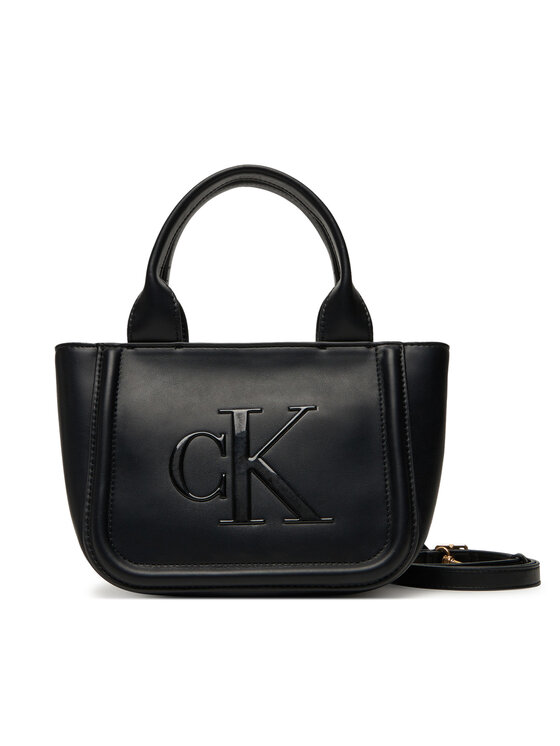 Снимка на Calvin Klein Дамска чанта Bold Ck Small Tote With Strap LV04F3219G Черен