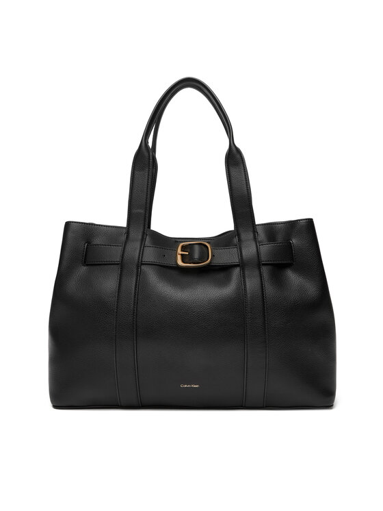 Снимка на Calvin Klein Дамска чанта Buckle Medium Tote LV04F3294G Черен