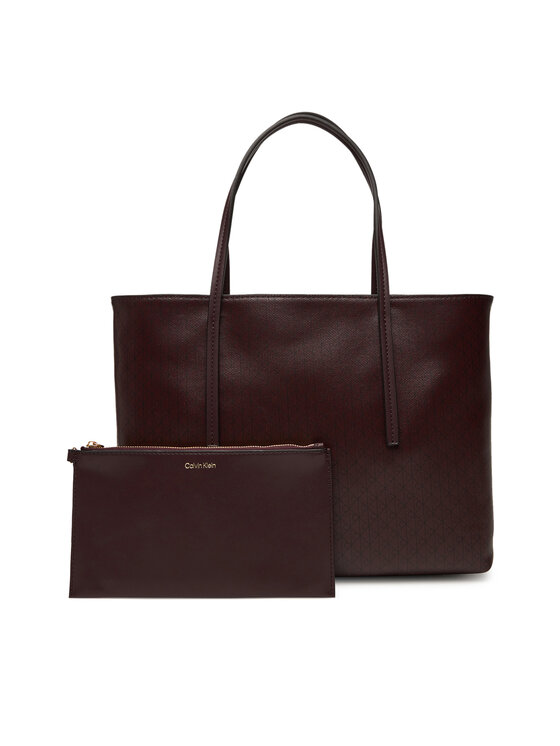 Снимка на Calvin Klein Дамска чанта Emblem Aop Small Tote LV04F3267G Бордо