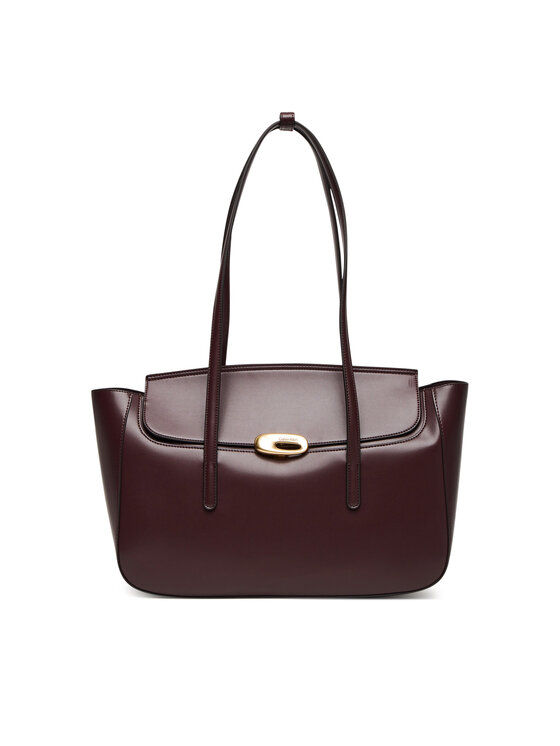 Снимка на Calvin Klein Дамска чанта Hardware Flap Tote Bag LV04F3145G Бордо