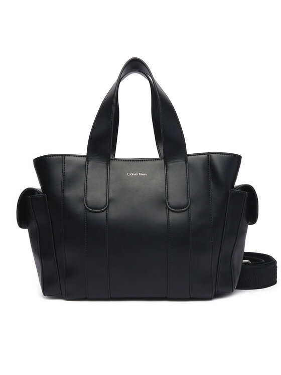 Снимка на Calvin Klein Дамска чанта Webbing Strap Small Tote LV04F3290G Черен