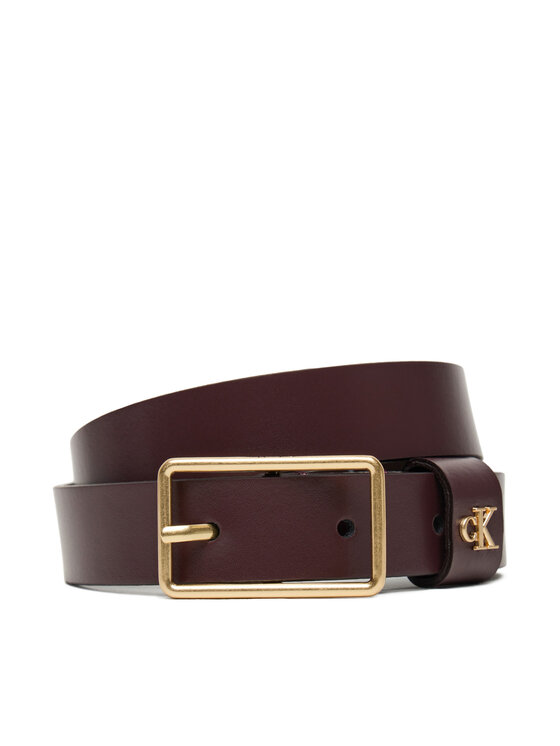Снимка на Calvin Klein Дамски колан Square Buckle Ck Loop 25Mm LV04F7050G Бордо