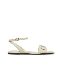 Снимка на Calvin Klein Сандали Flat Sandal W/Ck Hw - Lth HW0HW02367 Екрю