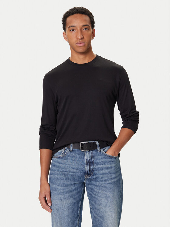 Снимка на Calvin Klein Тениска с дълъг ръкав LV04LD227G Черен Regular Fit