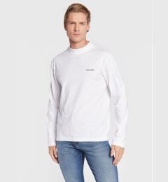 Снимка на Calvin Klein Тениска с дълъг ръкав Micro Logo K10K110179 Бял Regular Fit
