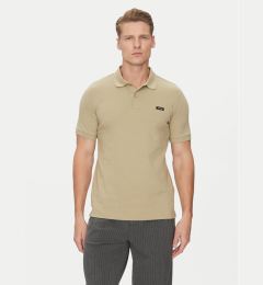 Снимка на Calvin Klein Тениска с яка и копчета K10K111196 Бежов Slim Fit