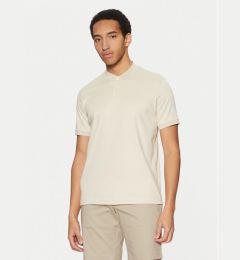 Снимка на Calvin Klein Тениска с яка и копчета K10K111201 Бежов Regular Fit
