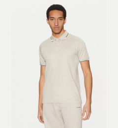 Снимка на Calvin Klein Тениска с яка и копчета K10K114130 Бежов Regular Fit