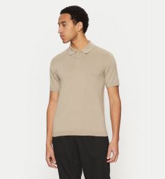 Снимка на Calvin Klein Тениска с яка и копчета K10K114476 Бежов Regular Fit