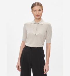 Снимка на Calvin Klein Тениска с яка и копчета K20K206915 Бежов Slim Fit