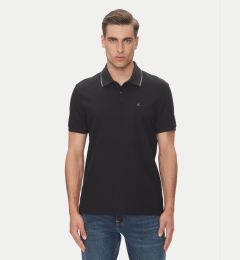 Снимка на Calvin Klein Тениска с яка и копчета LV04LC239G Черен Regular Fit