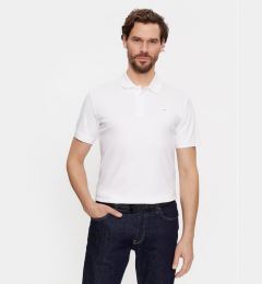 Снимка на Calvin Klein Тениска с яка и копчета Smooth Cotton Slim Polo K10K111657 Бял Regular Fit