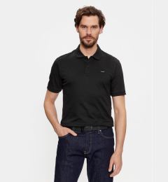 Снимка на Calvin Klein Тениска с яка и копчета Smooth Cotton Slim Polo K10K111657 Черен Regular Fit