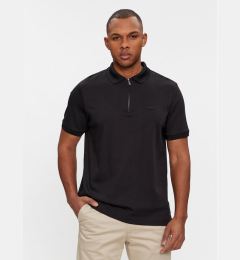 Снимка на Calvin Klein Тениска с яка и копчета Smooth Cotton Welt Zip Polo K10K112754 Черен Regular Fit