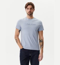 Снимка на Calvin Klein Тишърт Satin Bonded Logo K10K114162 Светлосиньо Regular Fit