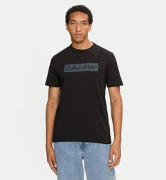 Снимка на Calvin Klein Тишърт Striped Logo K10K113590 Черен Regular Fit