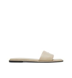 Снимка на Calvin Klein Чехли Flat Sandal Square Hf Lth HW0HW02652 Бежов