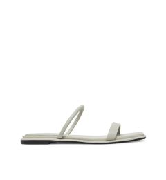 Снимка на Calvin Klein Чехли Flat Sandal Squared 2-Bar Lth HW0HW02532 Бежов