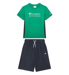 Снимка на Champion Комплект тишърт и панталонки 306992 Зелен Regular Fit