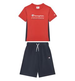 Снимка на Champion Комплект тишърт и панталонки 306992 Червен Regular Fit