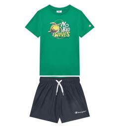 Снимка на Champion Комплект тишърт и панталонки 307063 Зелен Regular Fit