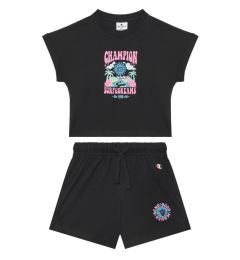 Снимка на Champion Комплект тишърт и панталонки 405127 Черен Regular Fit